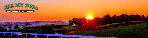 rolling hills of hilliard, ohio, at sunset