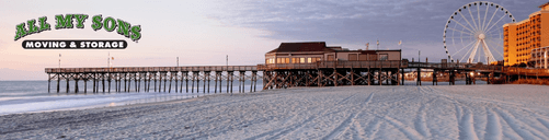 Boardwalk on Myrtle Beach at sunrise