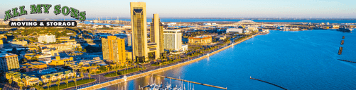 The skyline of Corpus Christi, Texas.