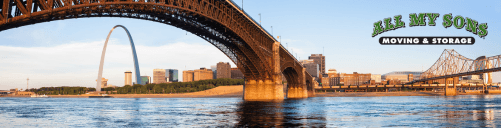 st. louis arch and bridge leading to the city