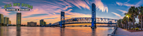 Sunset bridge to Jacksonville