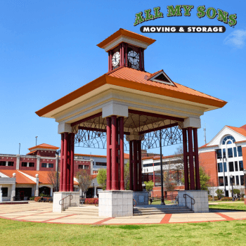 city center clock tower in alabaster, alabama