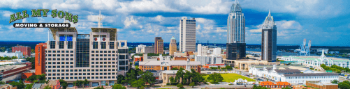 birmingham city skyline near alabaster, alabama