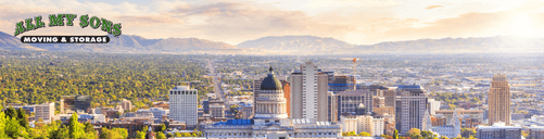 entire layton utah skyline at sunrise