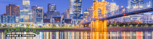 columbus city skyline at night near gahanna, ohio