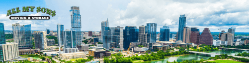 austin city skyline near pflugerville, texas