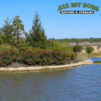 A lake view in Overland Park, Kansas.