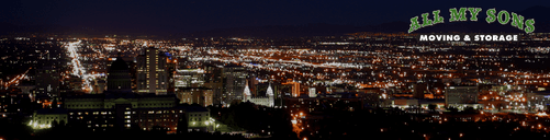 Night view of Salt Lake City