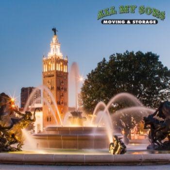 A fountain in Kansas City, Missouri.