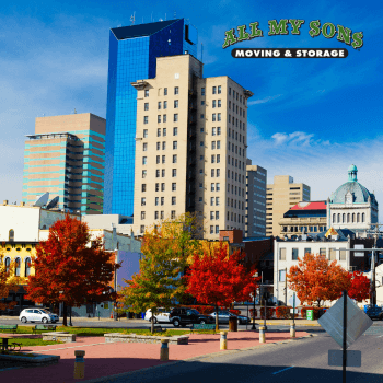 buildings in downtown Lexington during fall