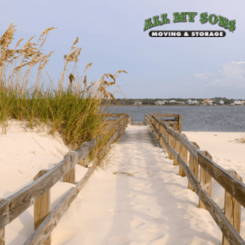 a pathway leads to a beach near Pensacola