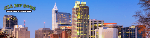 raleigh city skyline at dusk