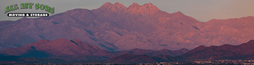 red clay mountains at dusk near mesa, arizona